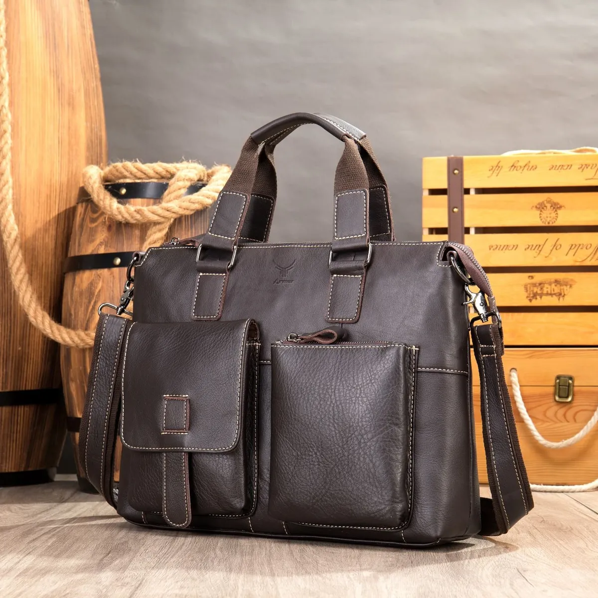 ARMUZ - Maletín de cuero vacuno de alta gama 260 Hombre