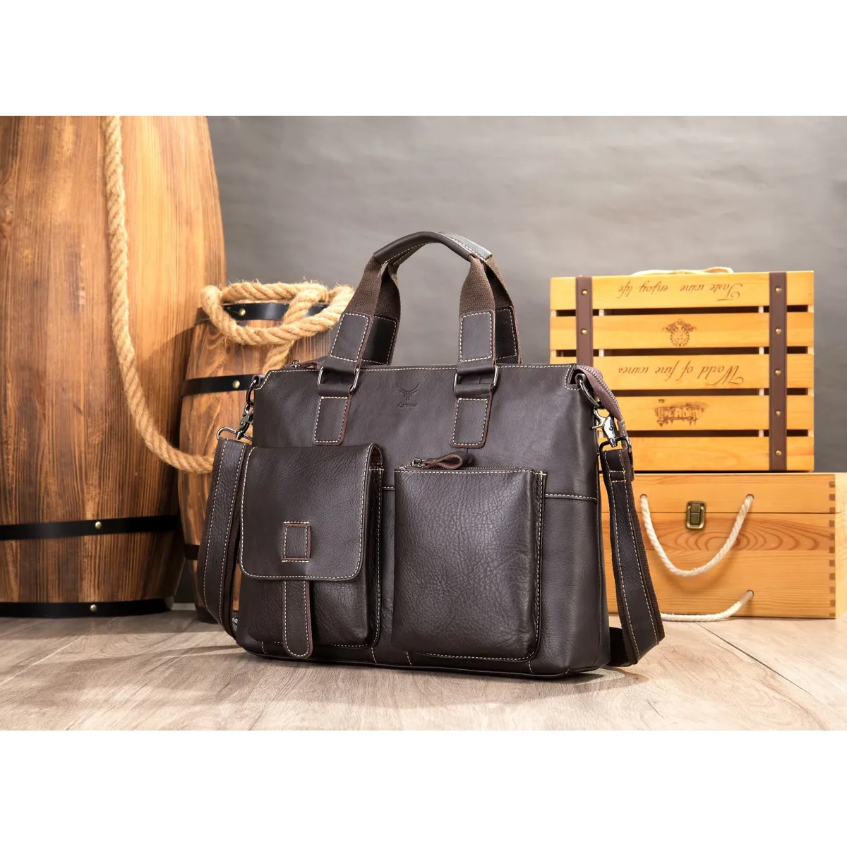 ARMUZ - Maletín de cuero vacuno de alta gama 260 Hombre