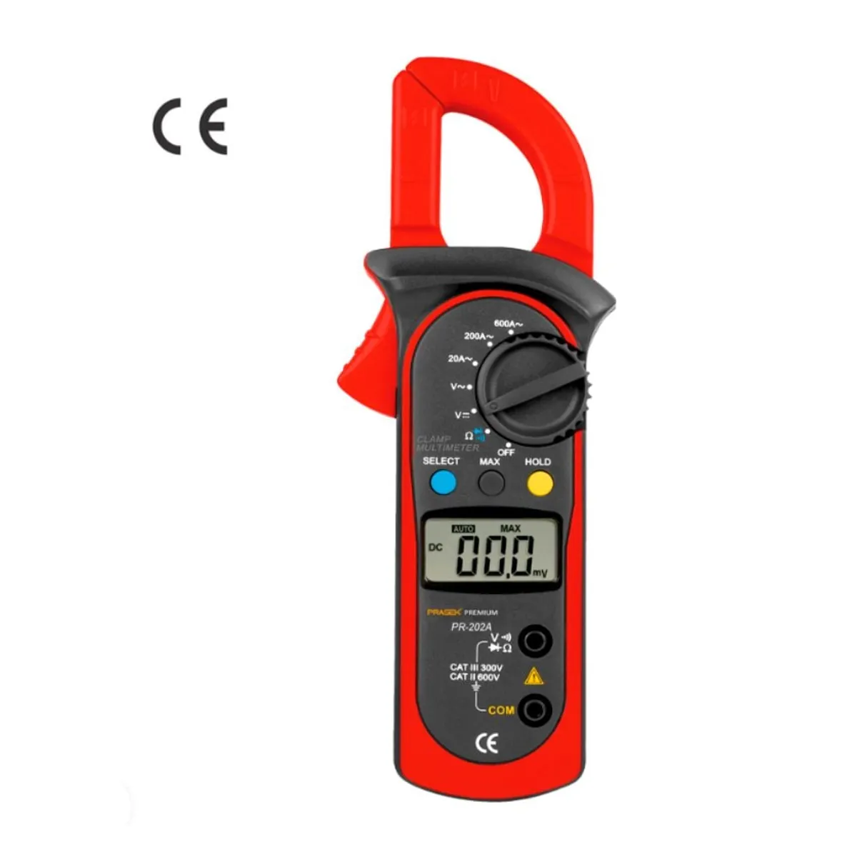 GENERICO - Pinza Amperimétrica Digital AC PR-202A PRASEK PREMIUM