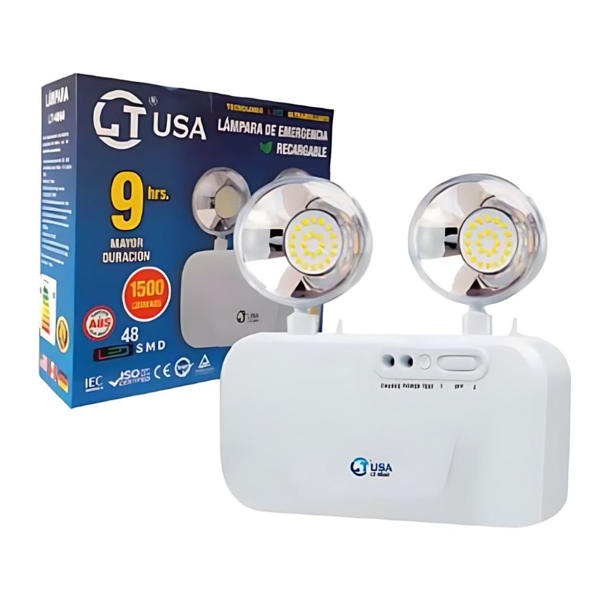 GENERICO - Luz de Emergencia Recargable LT-4860 9 Horas SMD 48Led