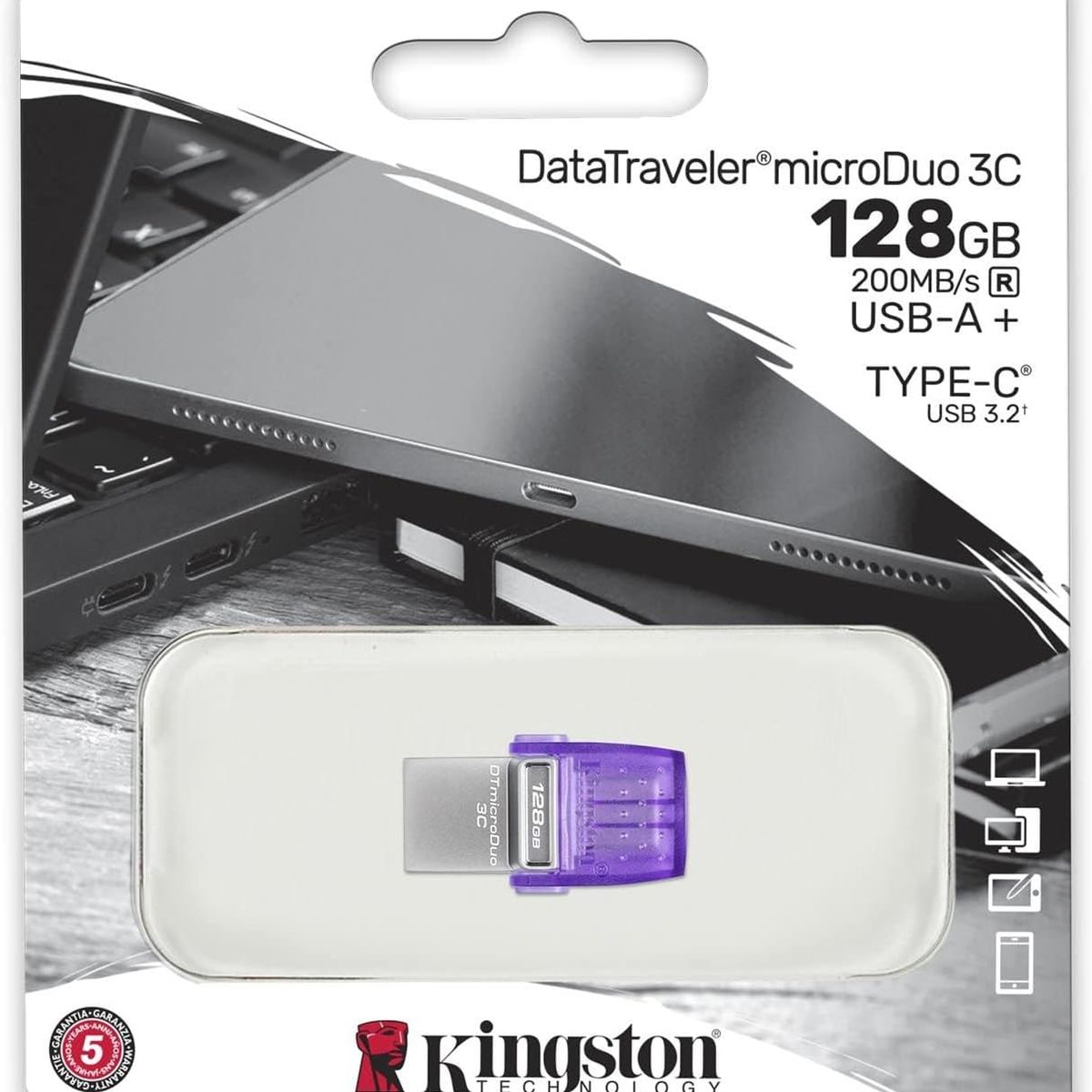 KINGSTON - MEMORIA MICRODUO KINGSTON DE 128 GB TYPO C + USB
