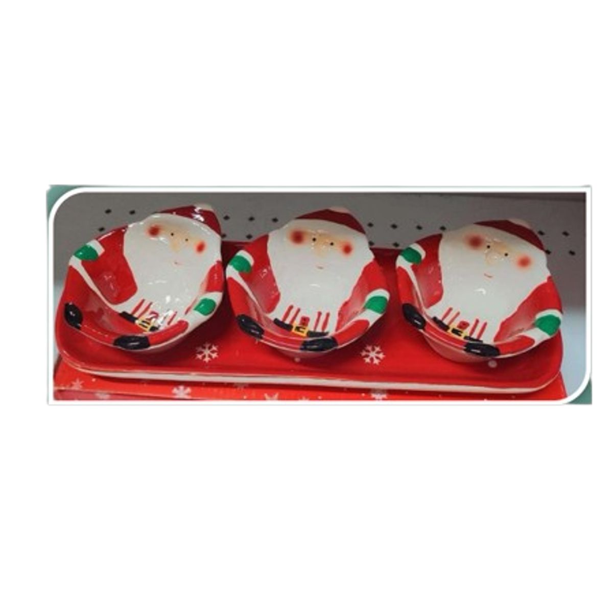 GENERICO - Bandeja salsera Navideña con 3 divisiones