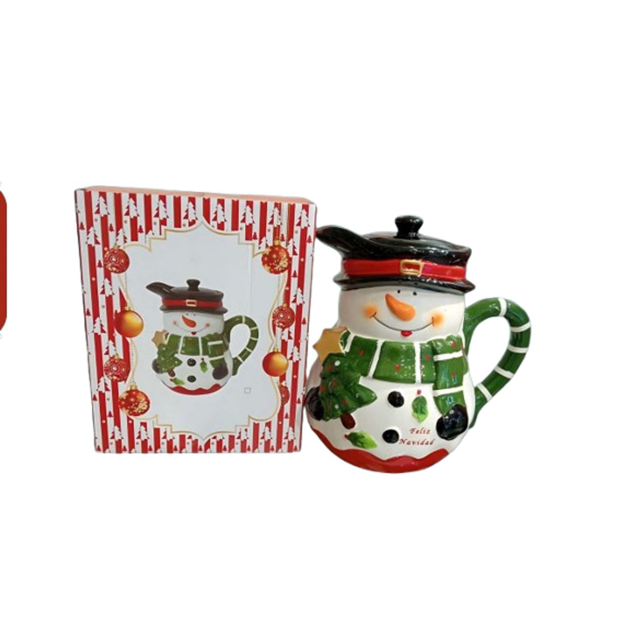 GENERICO - Jarra Navideña de Muñeco de Nieve 3LT