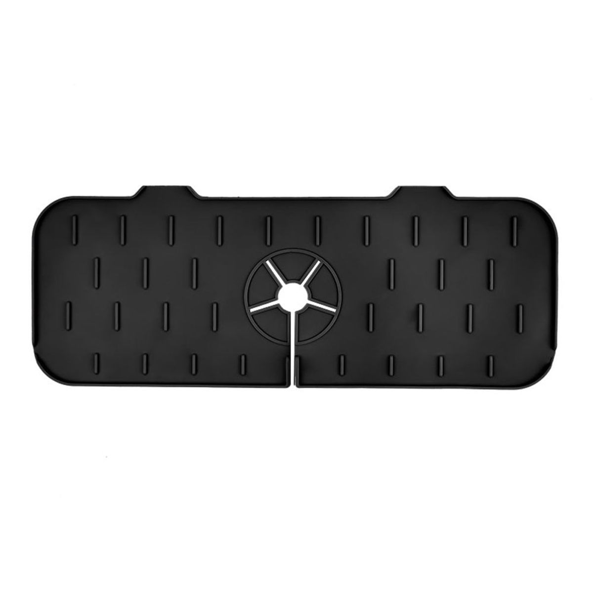 QUE PATAS PET SHOP - Tapete Antisalpicaduras Negro Largo 37 cm