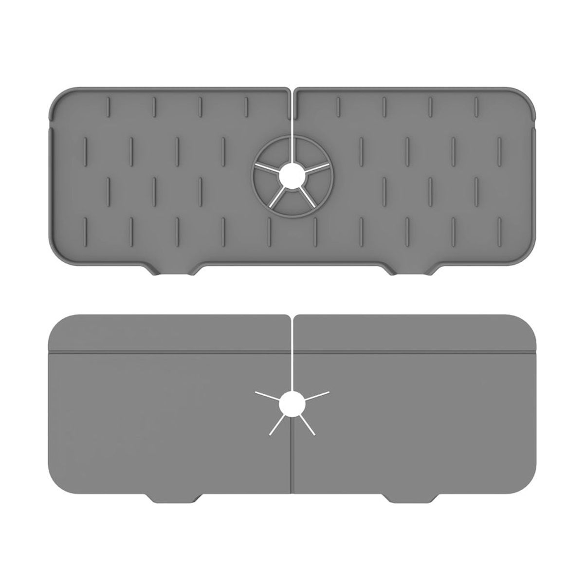 QUE PATAS PET SHOP - Tapete Antisalpicaduras Color Gris Largo 37 cm