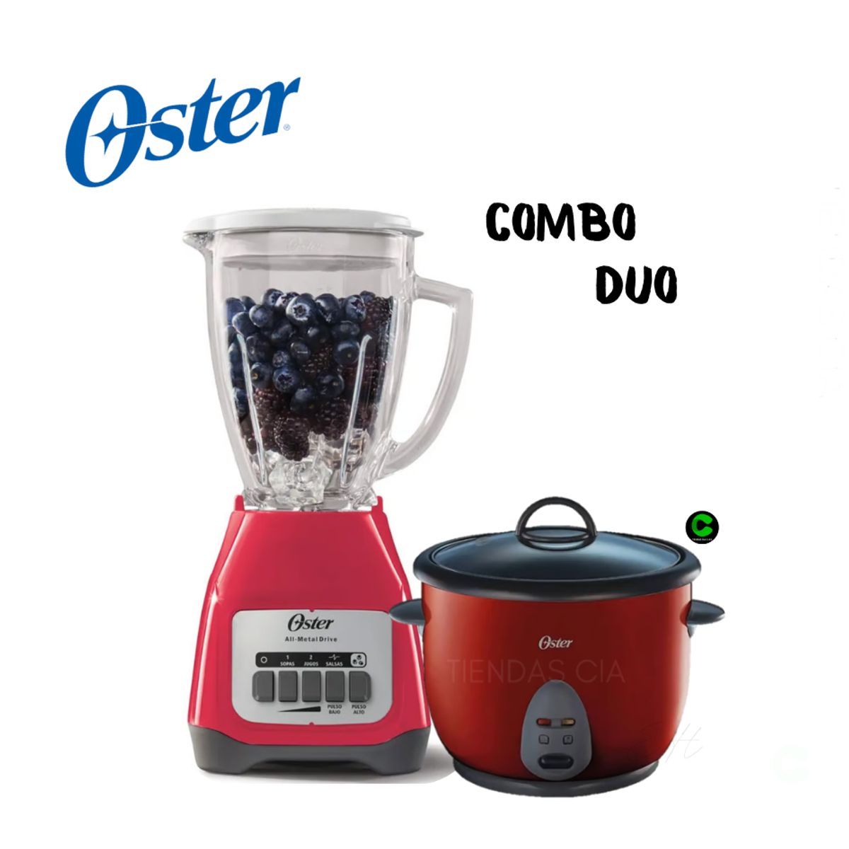 OSTER - Combo Oster Licuadora BLSTKAGMPB y Olla Rojo CKSTRC1700R