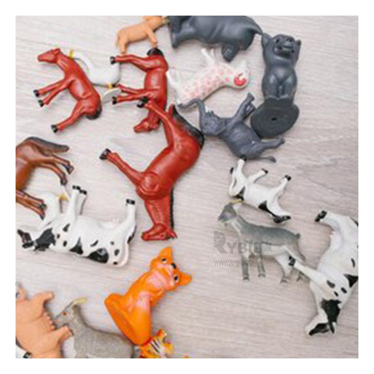 RYBIU IMPORT - Set de Animales de Granja Didactico en Multicolor