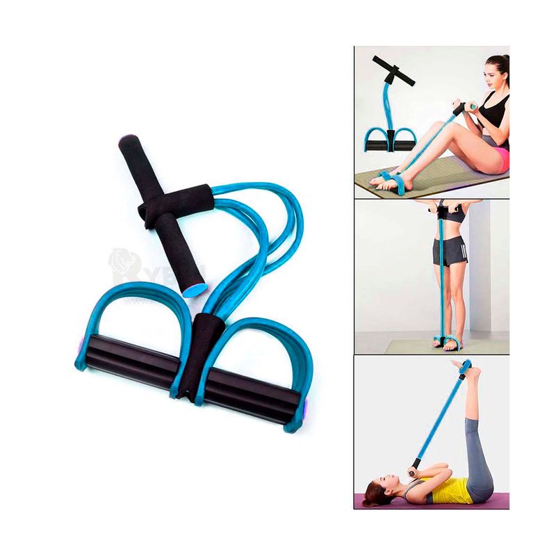GENERICO - Banda Dinamica de Abdomen Celeste y Negro Y+Regalo Agendita