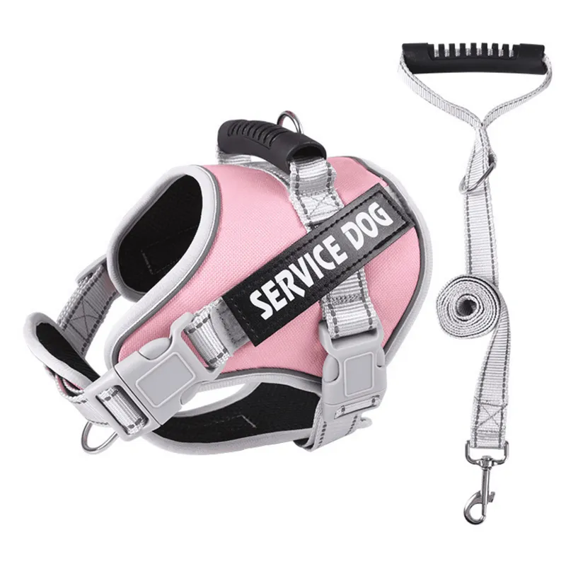 GENERICO - ARNÉS ROSADO TALLA L REFLECTANTE PARA PERROS CON ASA