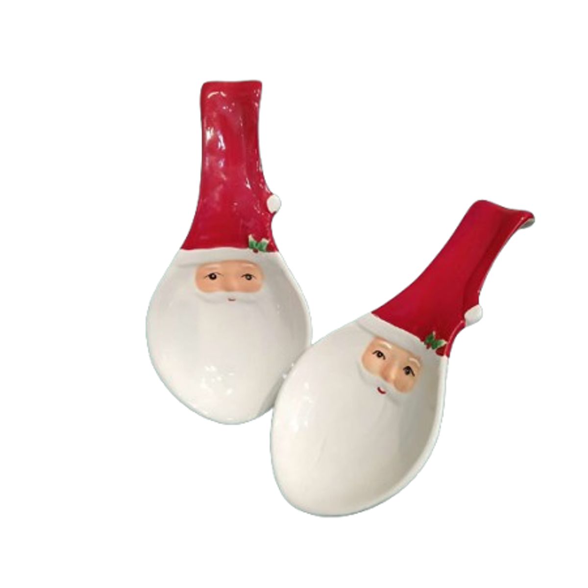 GENERICO - Posa Cucharas de Papa Noel para Cocina Blanco y Rojo