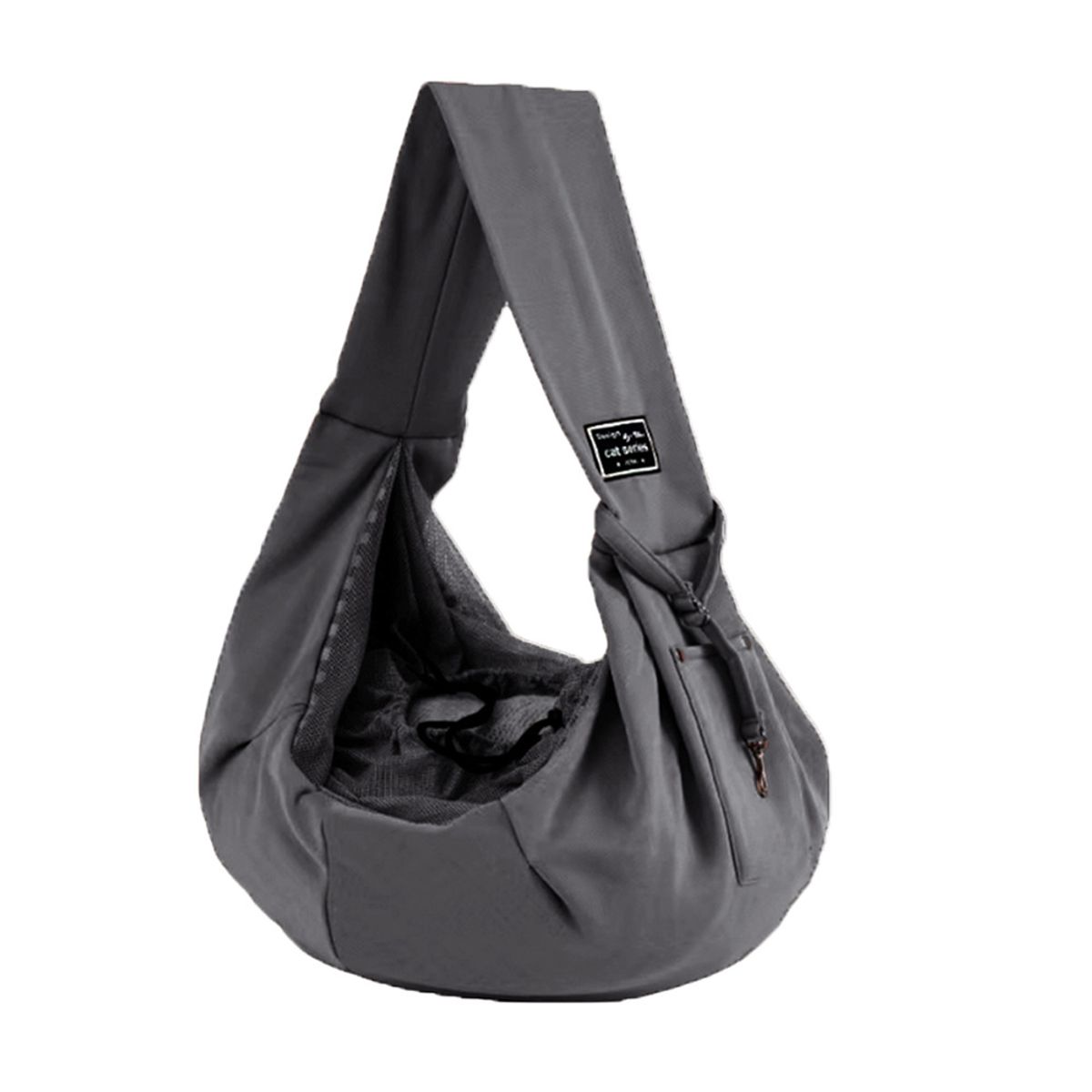 QUE PATAS PET SHOP - Portamascotas de Hombro Gris