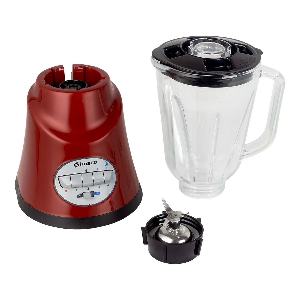 Imaco - Licuadora 1.25 L 500 W IMACO BL8155R Roja