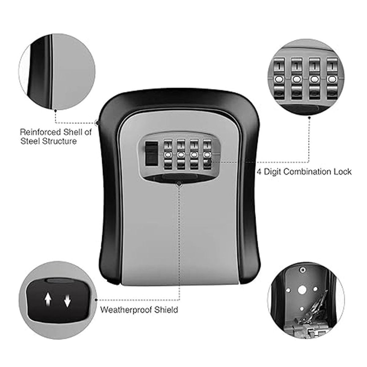 QUE PATAS PET SHOP - Caja Fuerte De Seguridad De Metal Guarda Con Clave Numérica