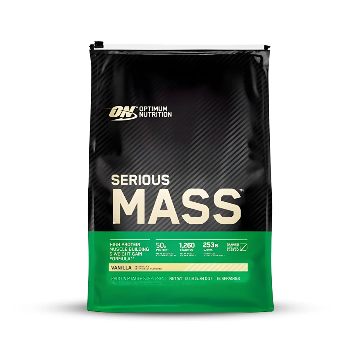 OPTIMUN NUTRITION - Serious Mass 12 LB / Ganador de Masa ON - Vainilla