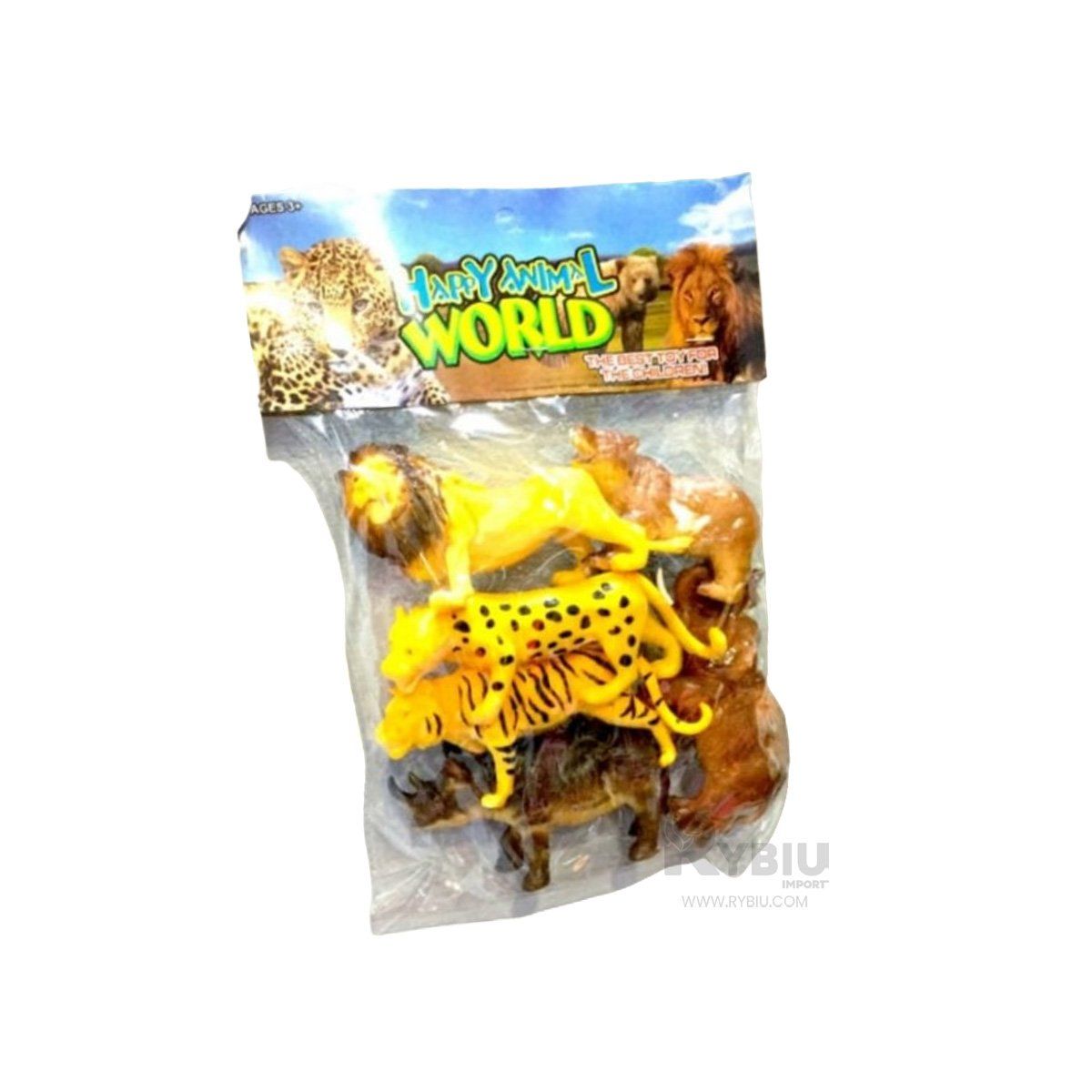 GENERICO - Set x6 Novedoso de Animalitos de Selva en Bolsa Multicolor