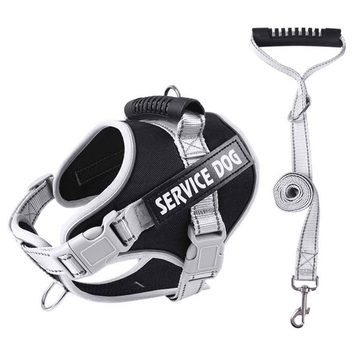 GENERICO - ARNÉS NEGRO TALLA S REFLECTANTE PARA PERROS CON ASA