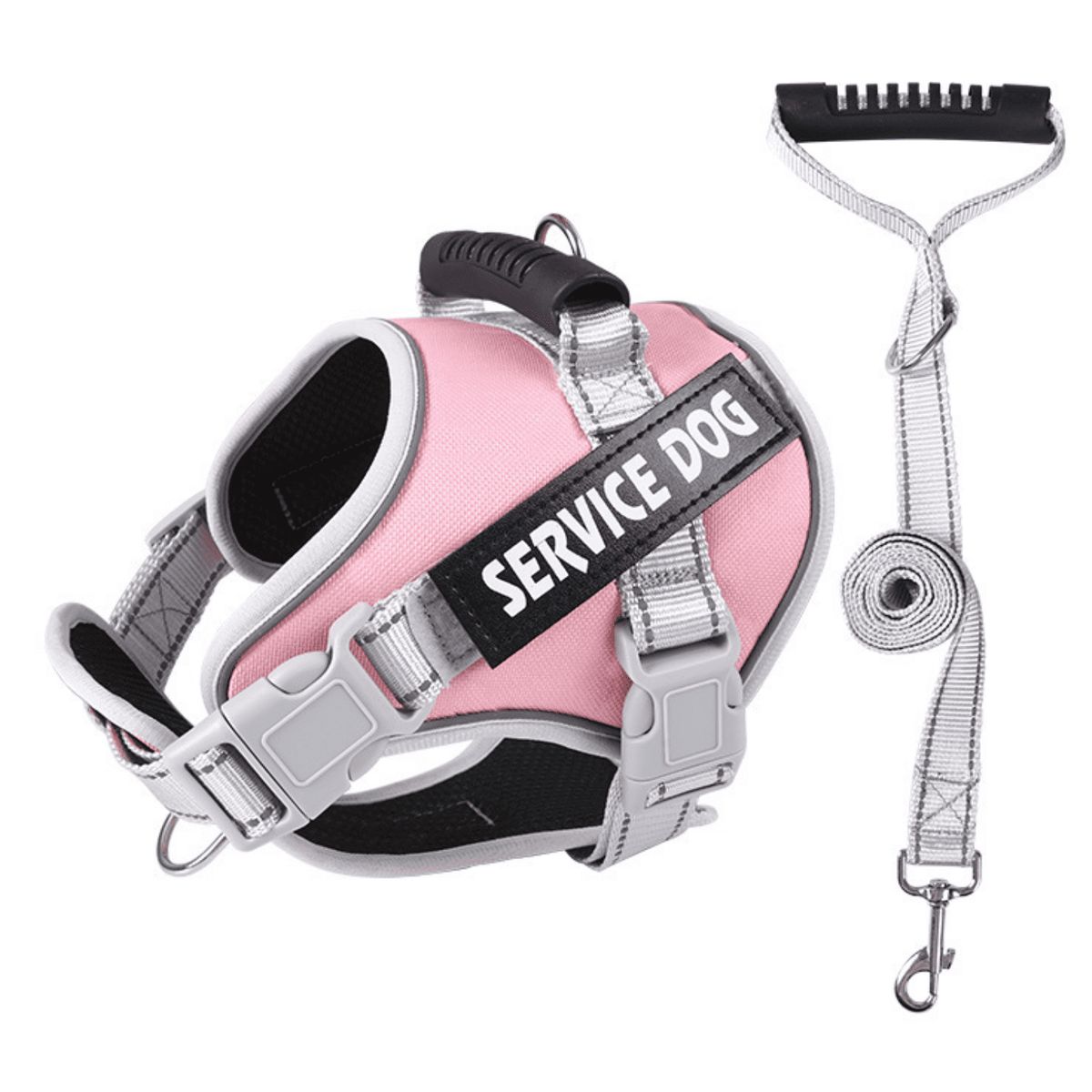 GENERICO - ARNÉS ROSADO TALLA S REFLECTANTE PARA PERROS CON ASA