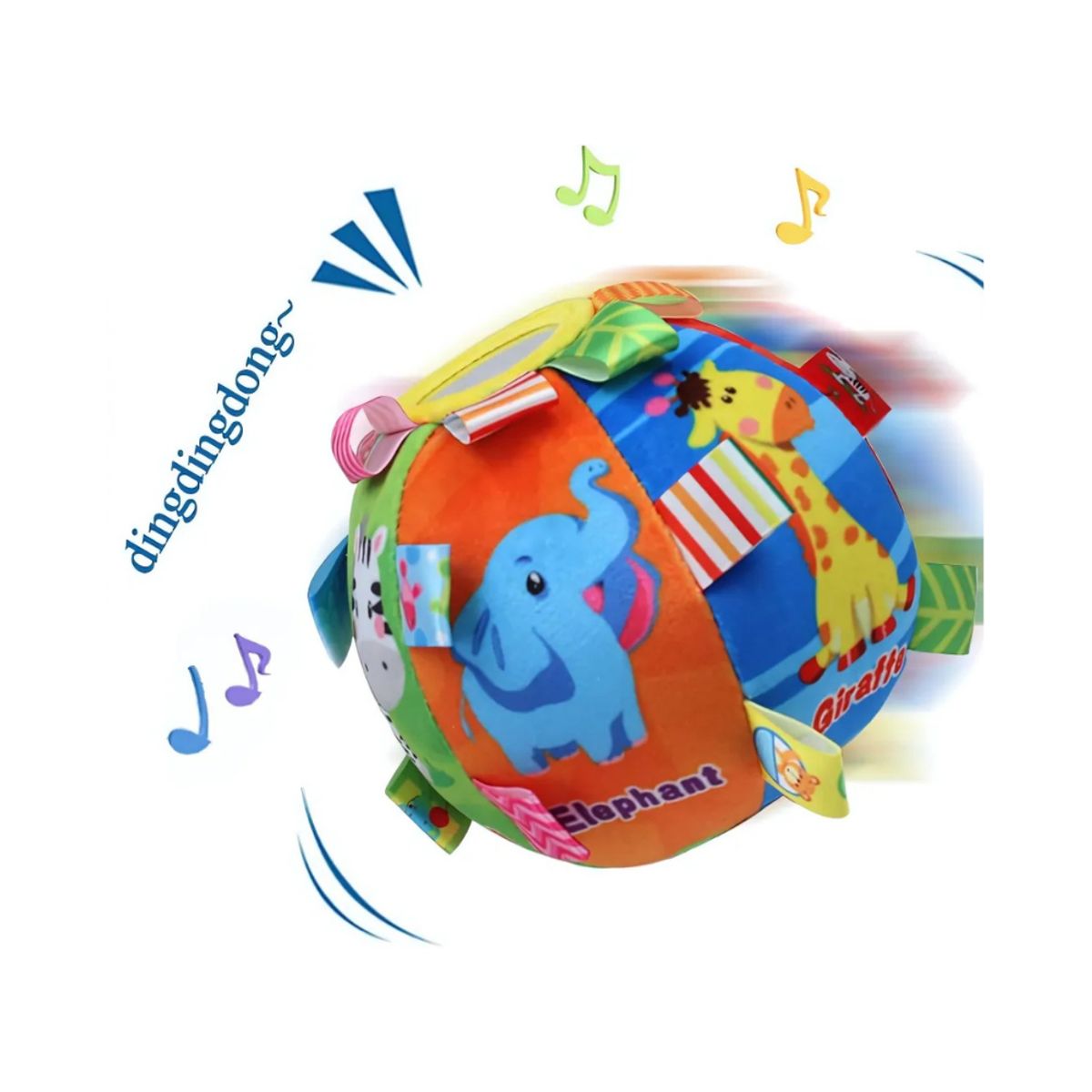 GENERICO - Pelota Multicolor con Sonido para Bebés - GLOBAL KIDS