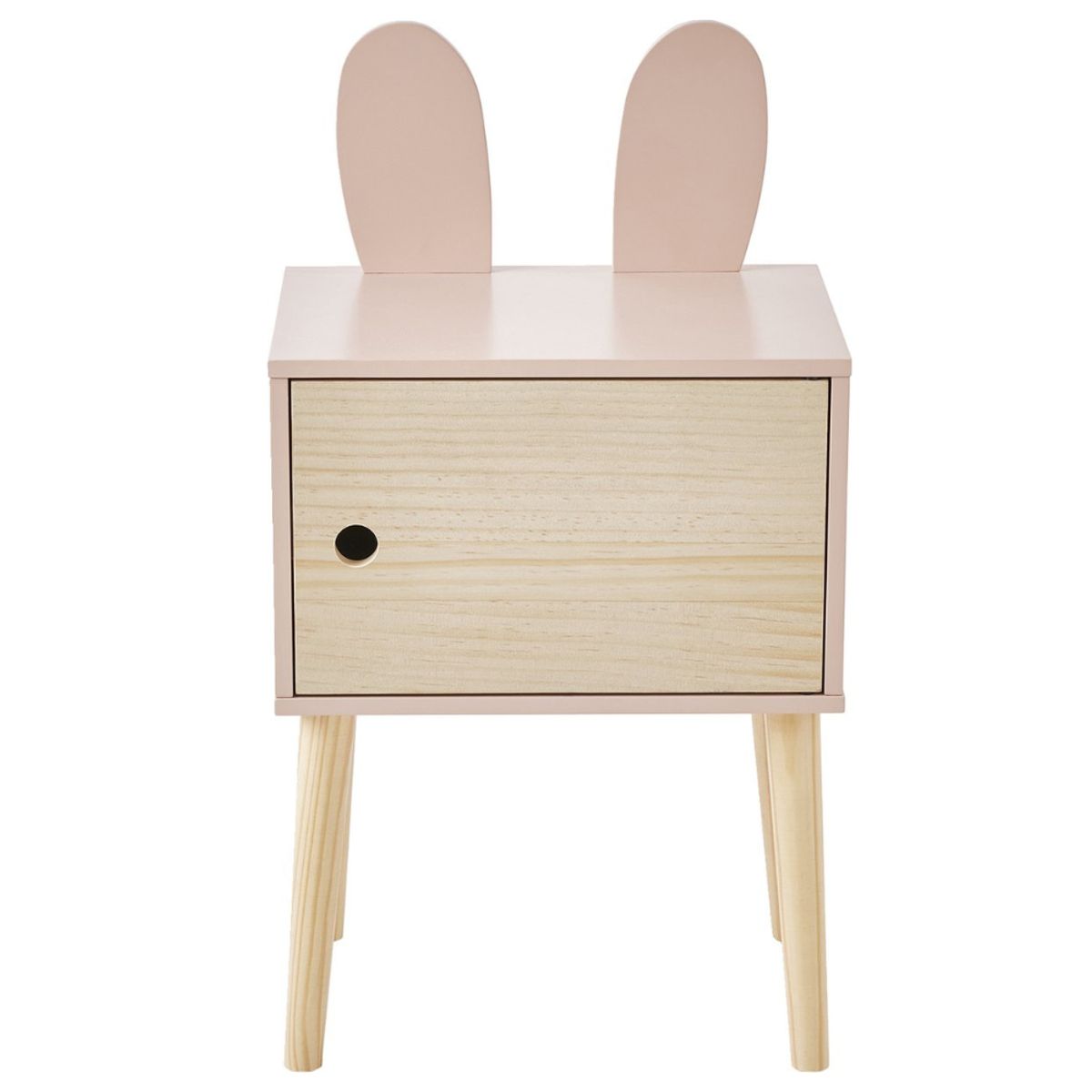 GENERICO - Velador Mesa De Noche Infantil Armado Valentina Rosa Petrox Home