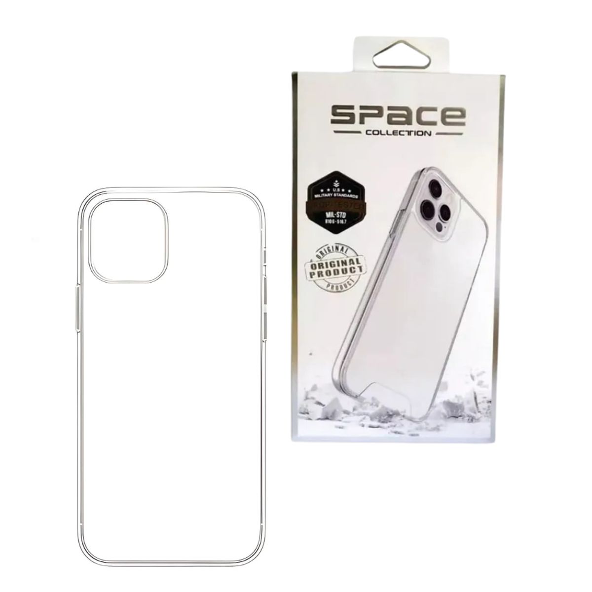 FUNDAANTIGOLPES - FUNDA SPACE TRANSPARENTE PARA IPH 15