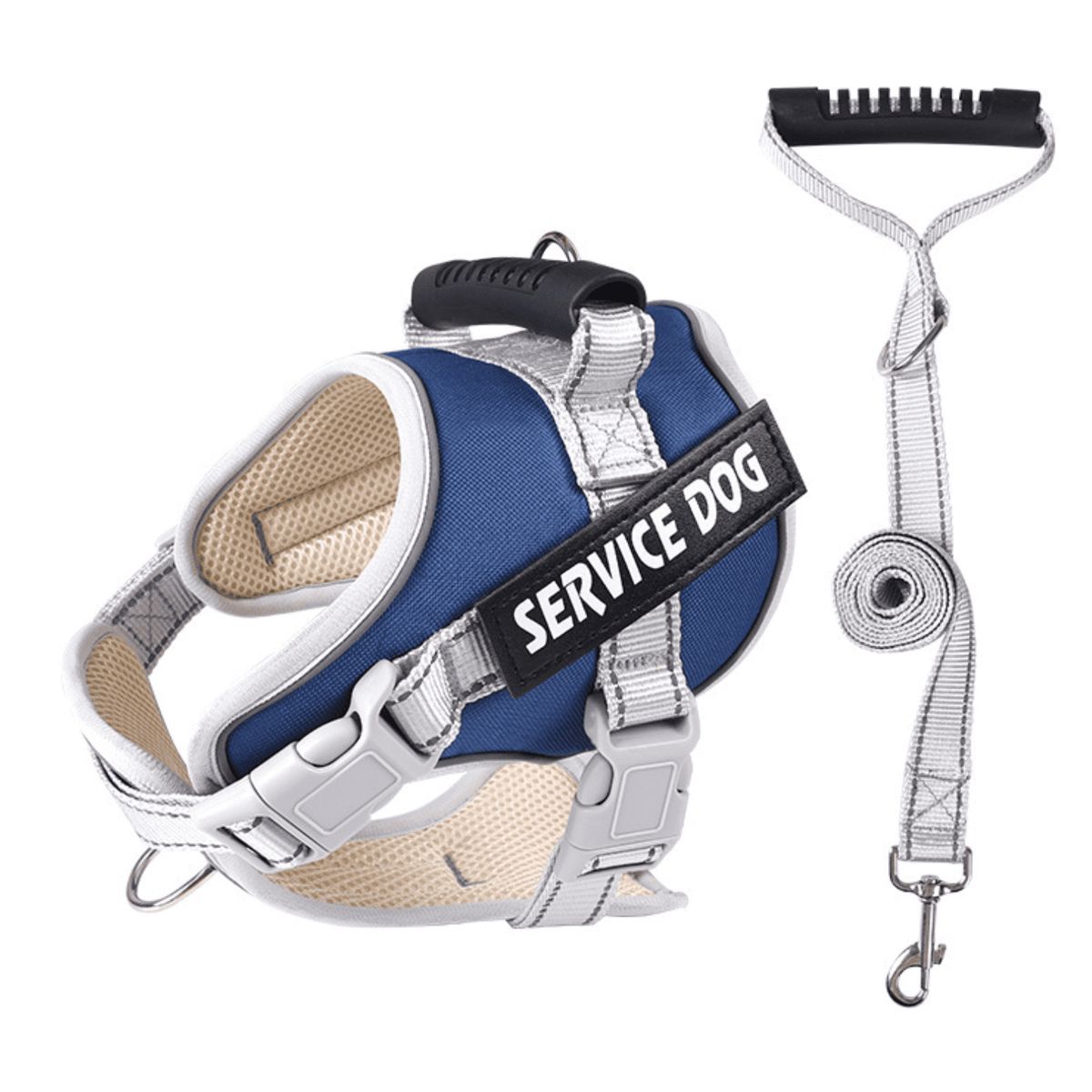 GENERICO - ARNÉS AZUL MARINO TALLA M REFLECTANTE PARA PERROS CON ASA