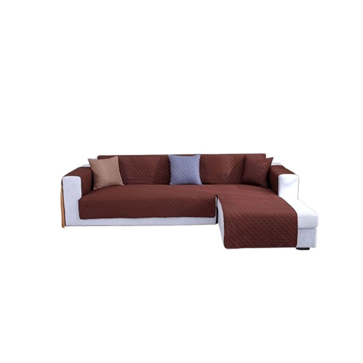 QUE PATAS PET SHOP - Cobertor Funda Para Mueble En L Para Mascotas Marrón