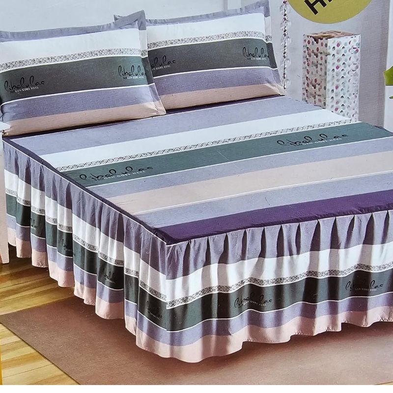 GENERICO - JUEGO DE SÁBANAS CON BLONDA TORERO DE 2 PLAZAS