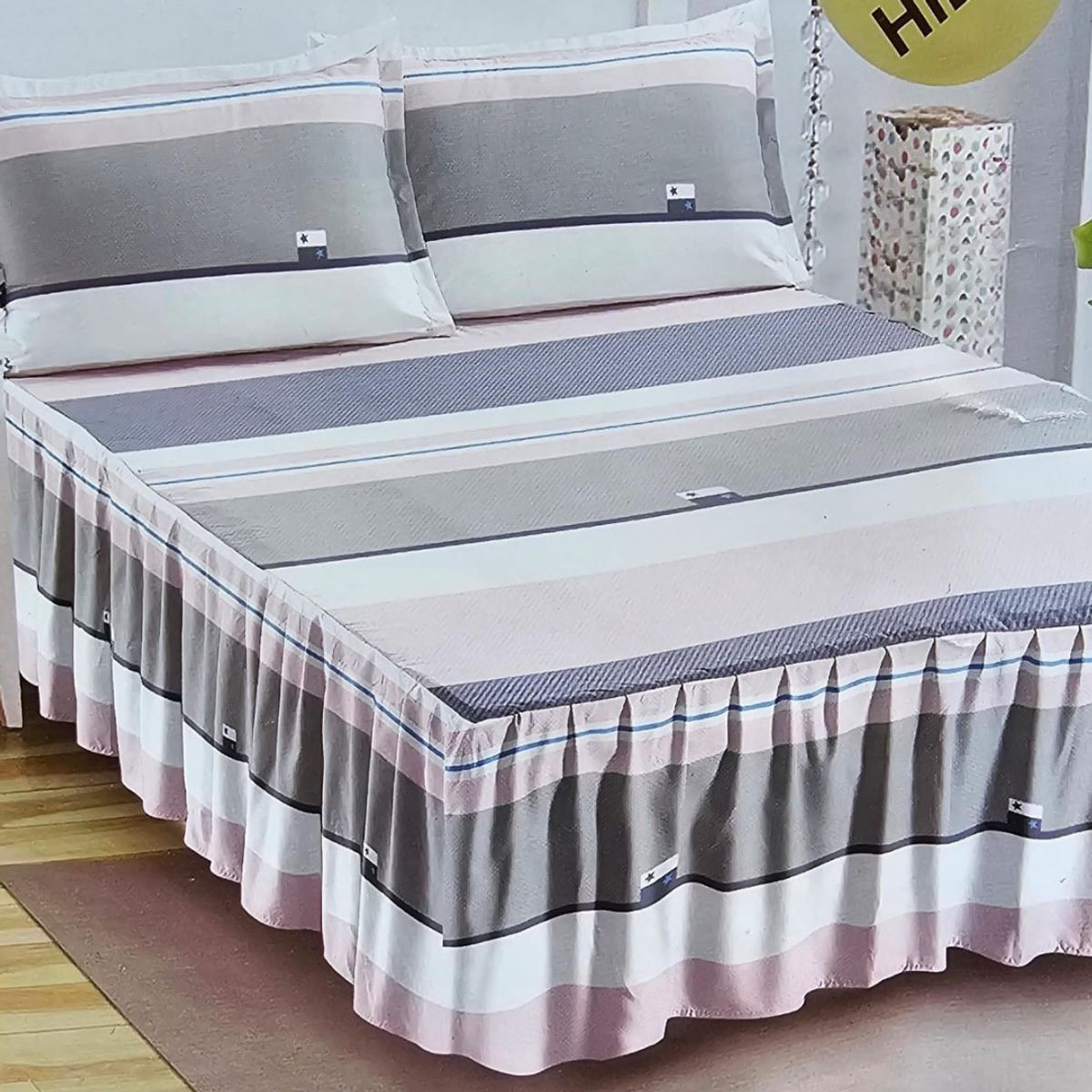 GENERICO - JUEGO DE SÁBANAS CON BLONDA TORERO DE 2 PLAZAS