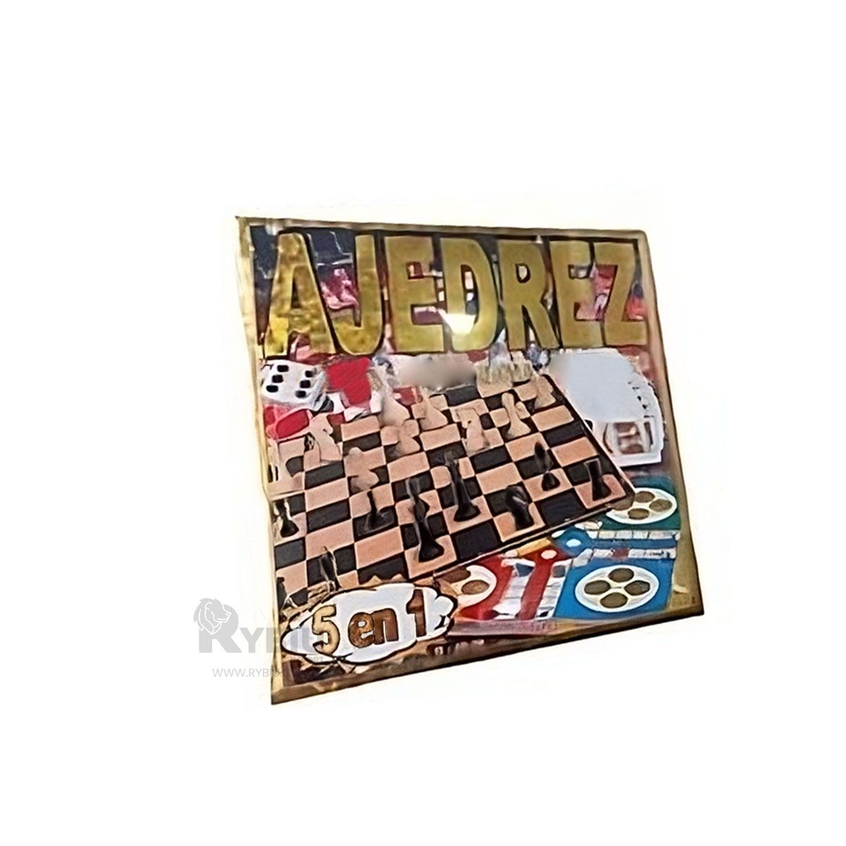 RYBIU IMPORT - Juego de Mesa Lúdico Tablero Funcional para Ninos 5 en 1