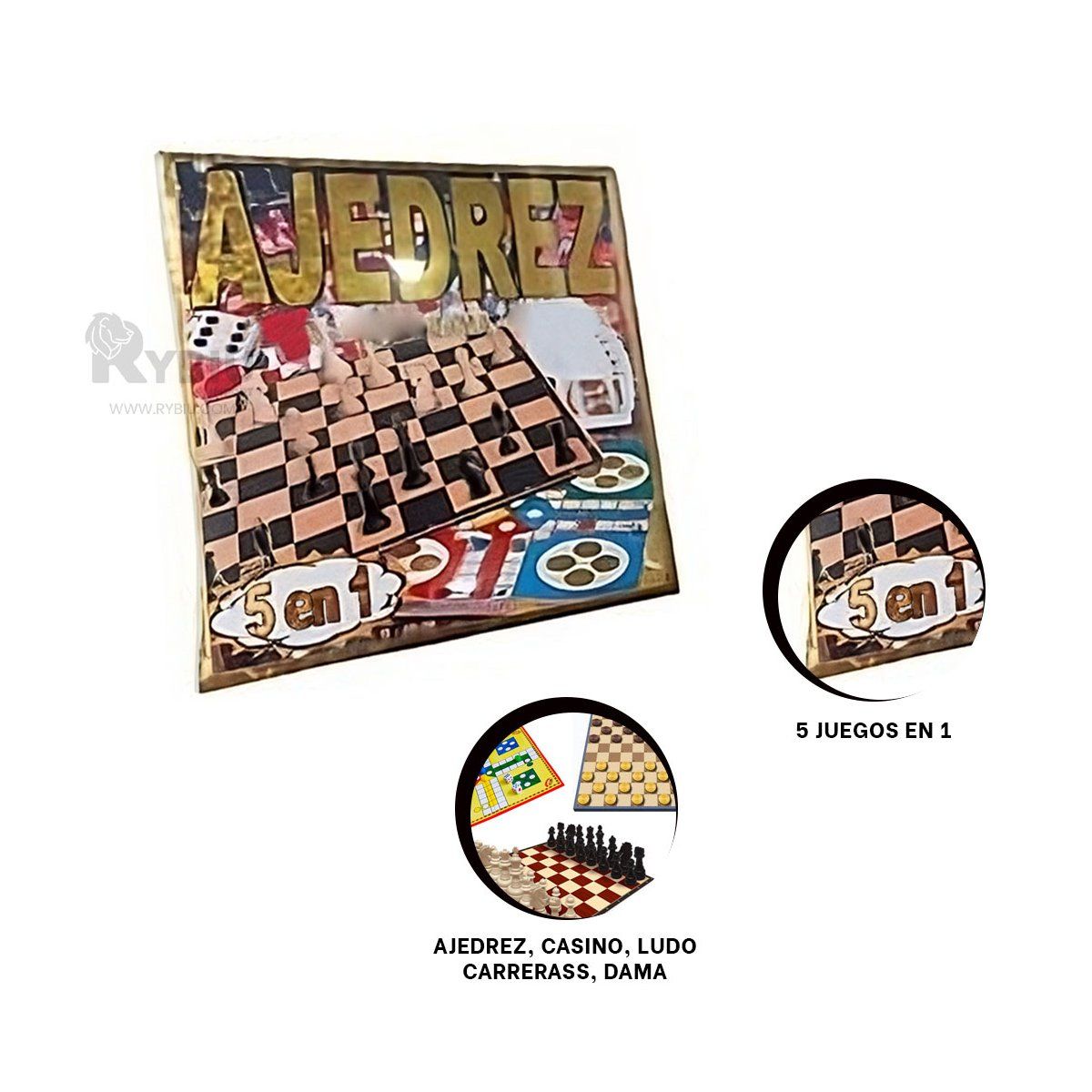 RYBIU IMPORT - Pack Dinamico y Entretenido 5 en 1 Y+Ligas de Regalo