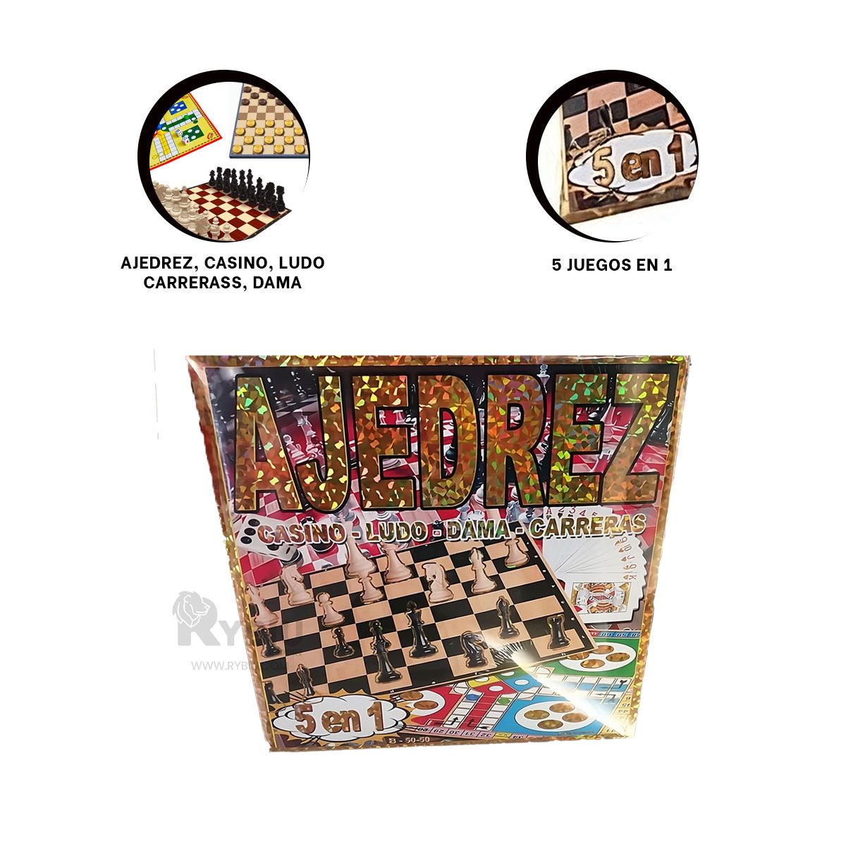 RYBIU IMPORT - Pack Dinamico y Entretenido 5 en 1 Y+Ligas de Regalo