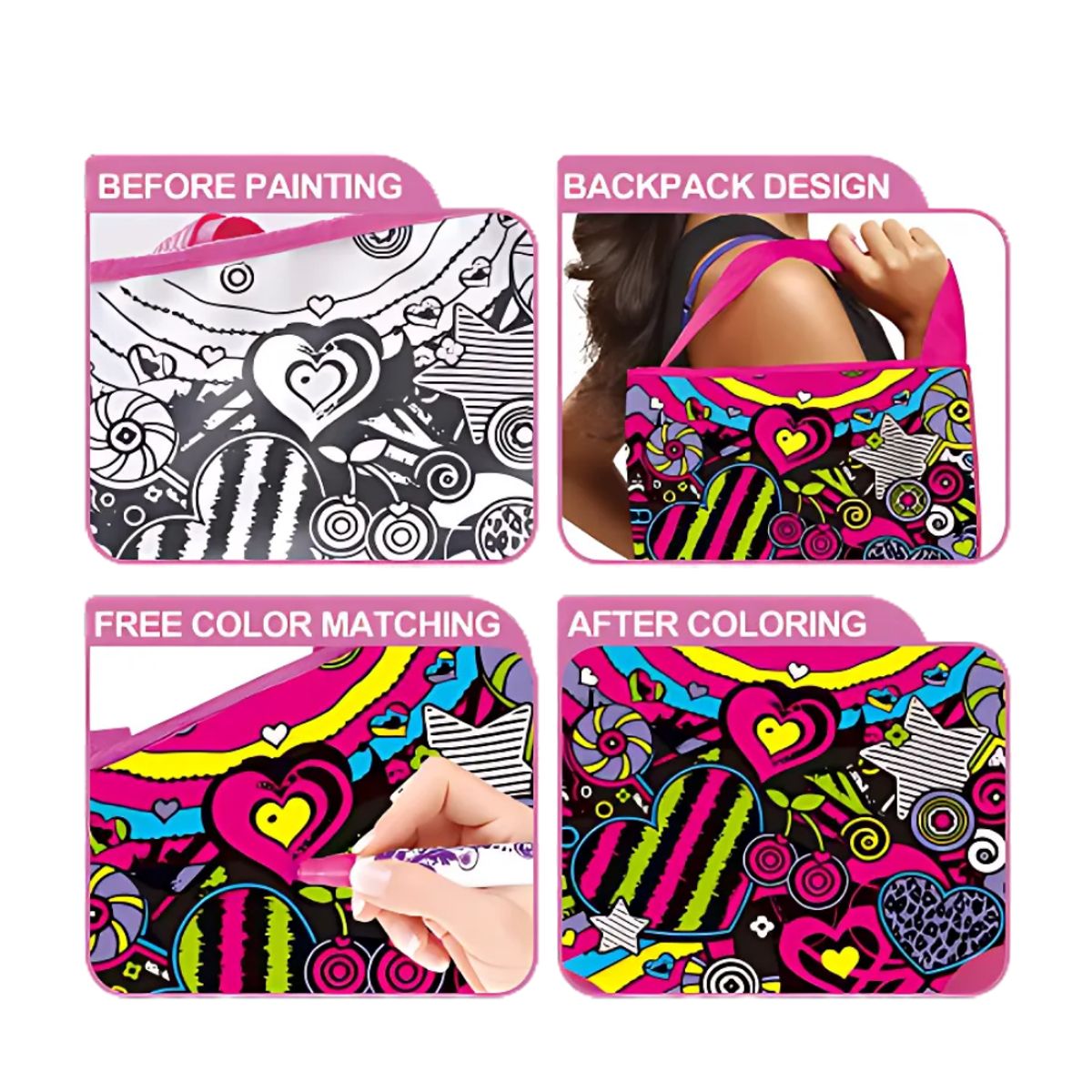 GENERICO - Bolso Para Pintar y Decorar - GLOABL KIDS