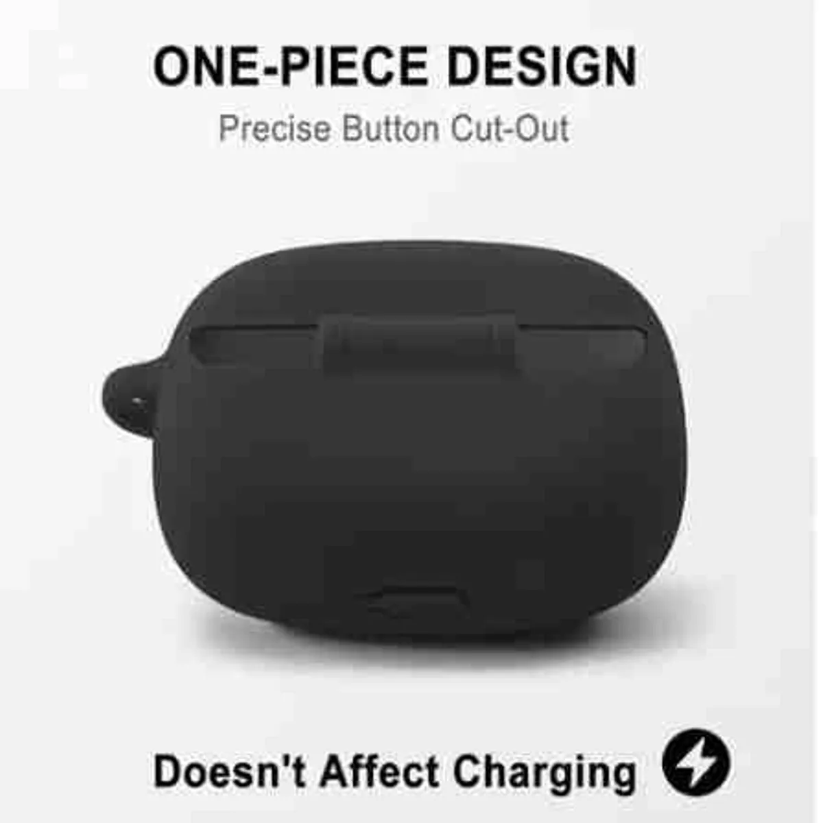 GENERICO - Funda case de silicona para audifonos JBL VIBE BEAM / VIBE 200  negro