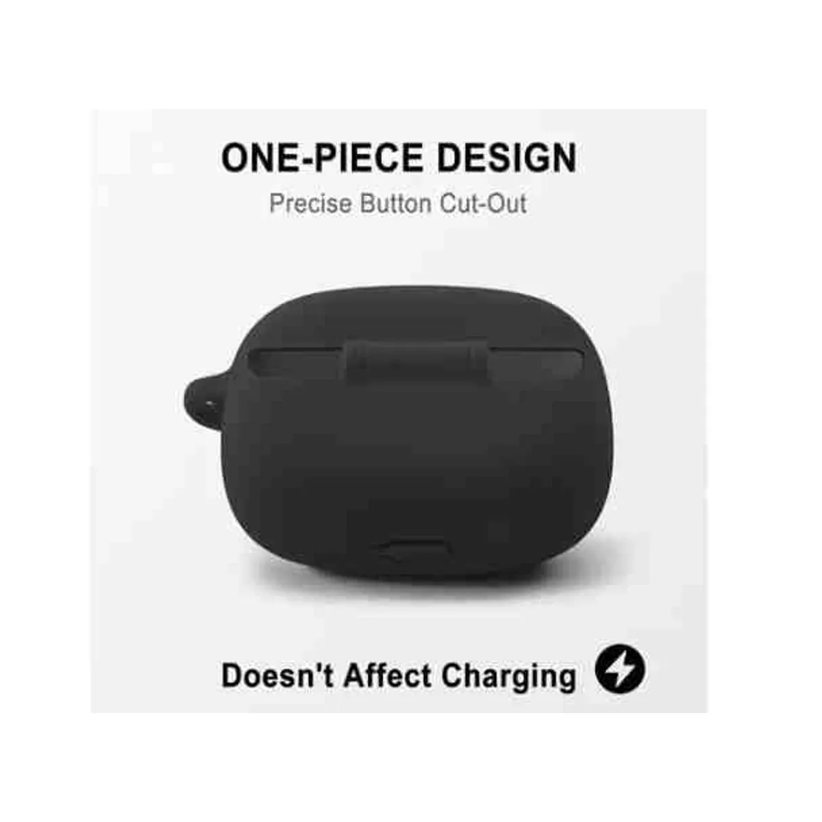 GENERICO - Funda case de silicona para audifonos JBL VIBE BEAM / VIBE 200  negro