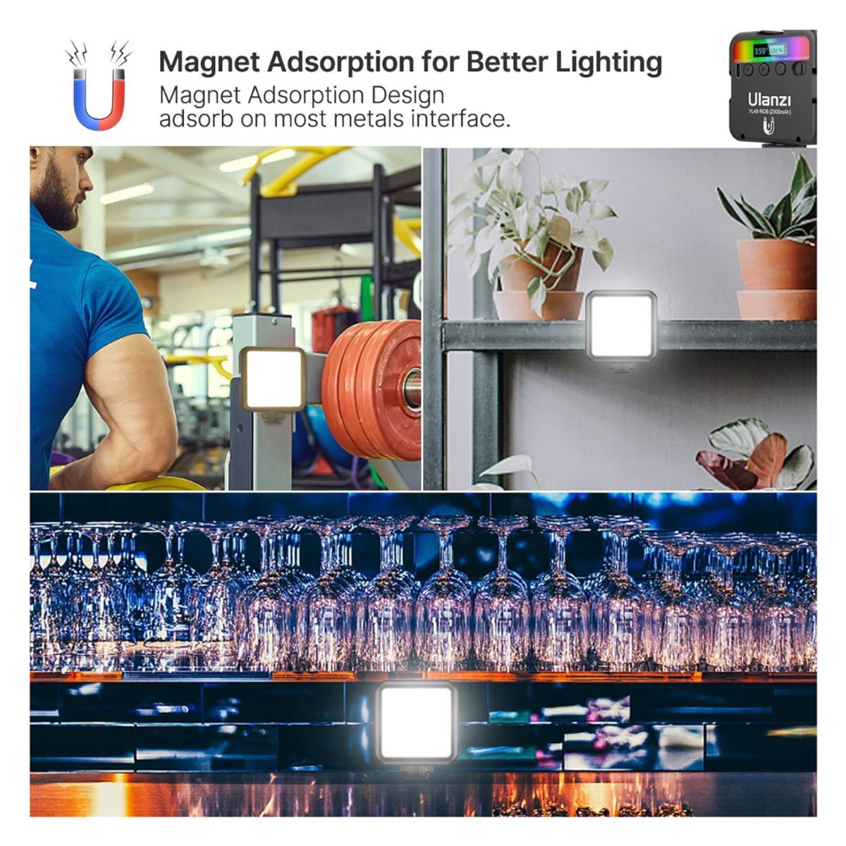 ULANZI - ILUMINACIÓN PORTÁTIL ULANZI VL49 RGB