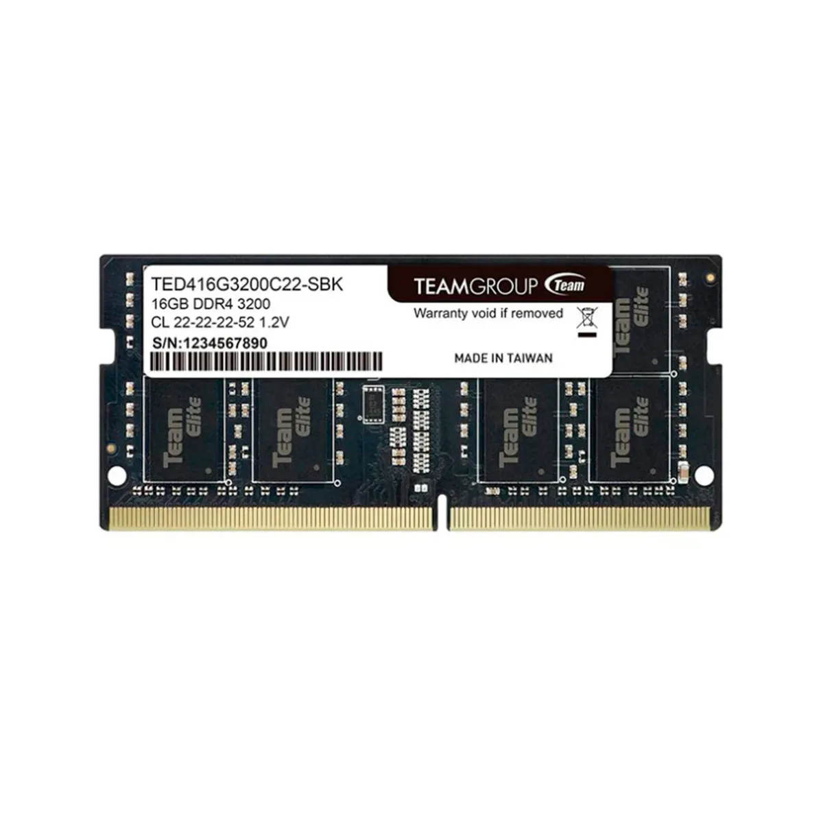 TEAMGROUP - MEMORIA SO-DIMM TEAMGROUP ELITE 16GB DDR4-3200MHZ PN ME16GTG3200C22S