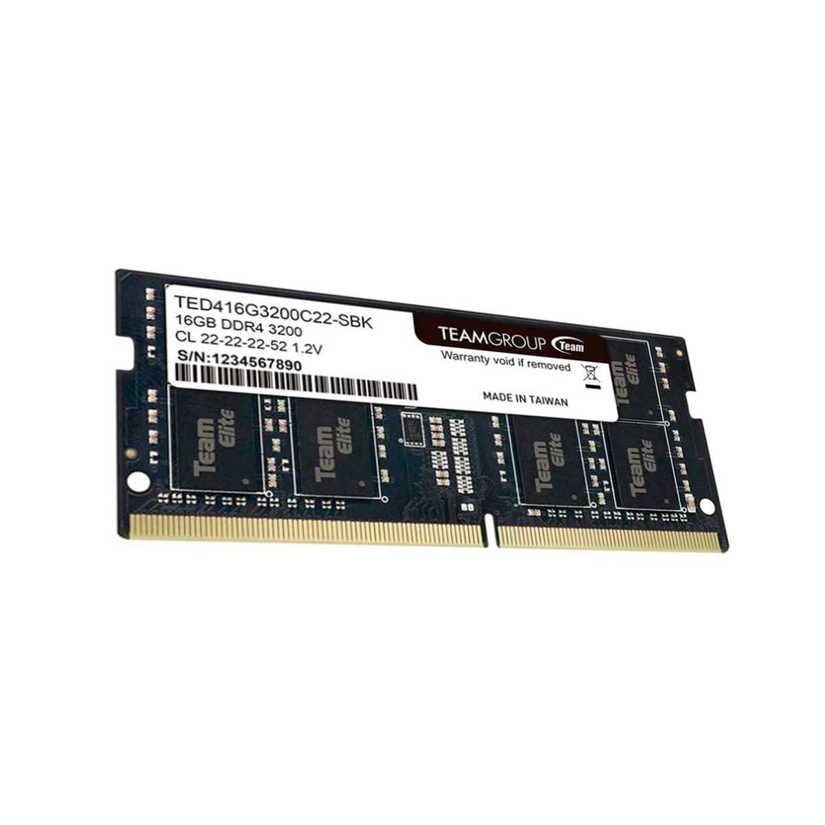 TEAMGROUP - MEMORIA SO-DIMM TEAMGROUP ELITE 16GB DDR4-3200MHZ PN ME16GTG3200C22S