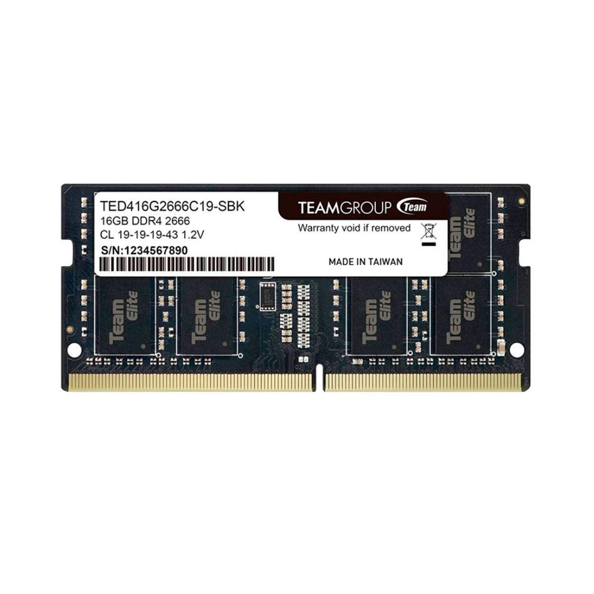 TEAMGROUP - MEMORIA TEAMGROUP ELITE 16GB DDR4 SO-DIMM PN ME16GTG2666C19S