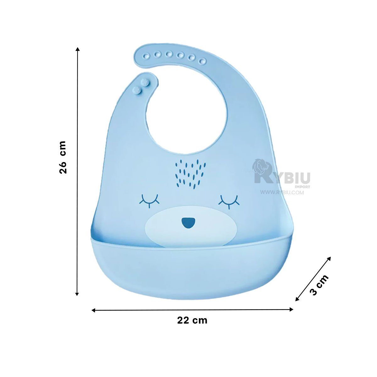 RYBIU IMPORT - Protector Versatil de Babas en Celeste Y+Ligas de Regalo