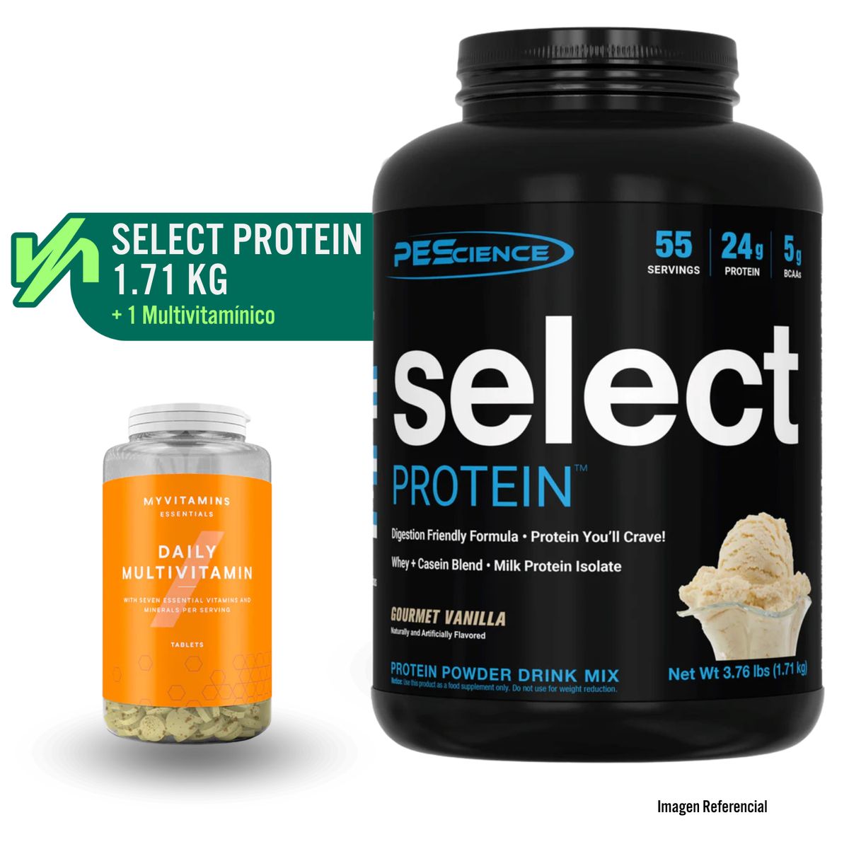GENERICO - PROTEÍNA SELECT VAINILLA - PESCIENCE - 55 SERV - MULTIVITAMÍNICO