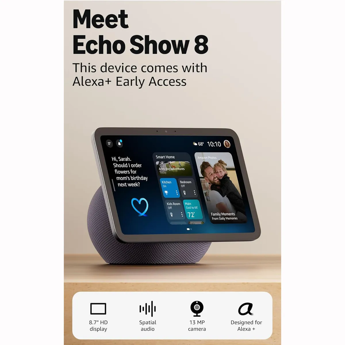 AMAZON - Amazon Echo Show 8 2rd Generación Pantalla HD 8"