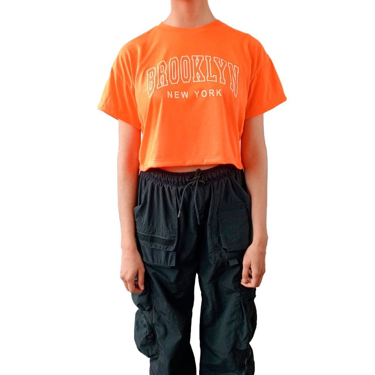 GENERICO - Polo Mujer Crop Top Brooklyn - Nathalie Love It - Neón