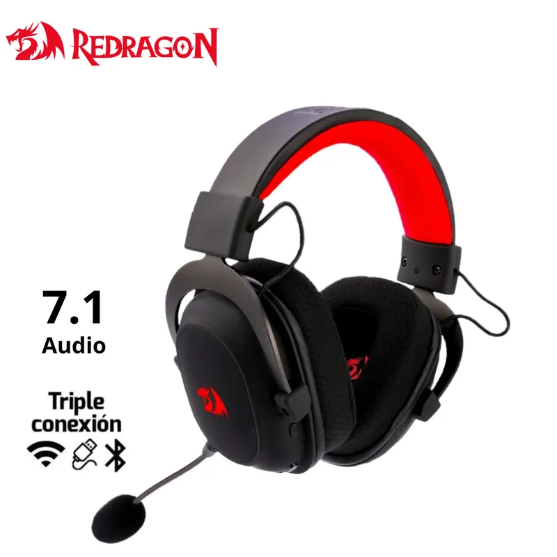 REDRAGON - Auriculares Redragon Zeus X PRO RGB H510-WL Wireless BLACK