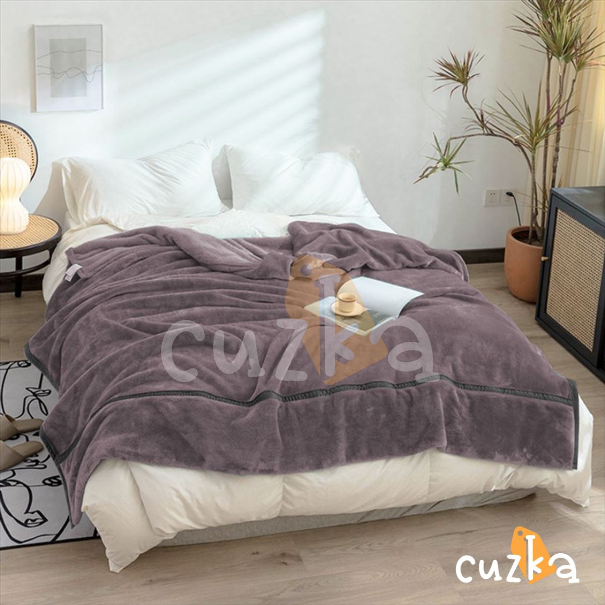 CASATEX - Manta Antialérgica Polar PREMIUM QUEEN Brown