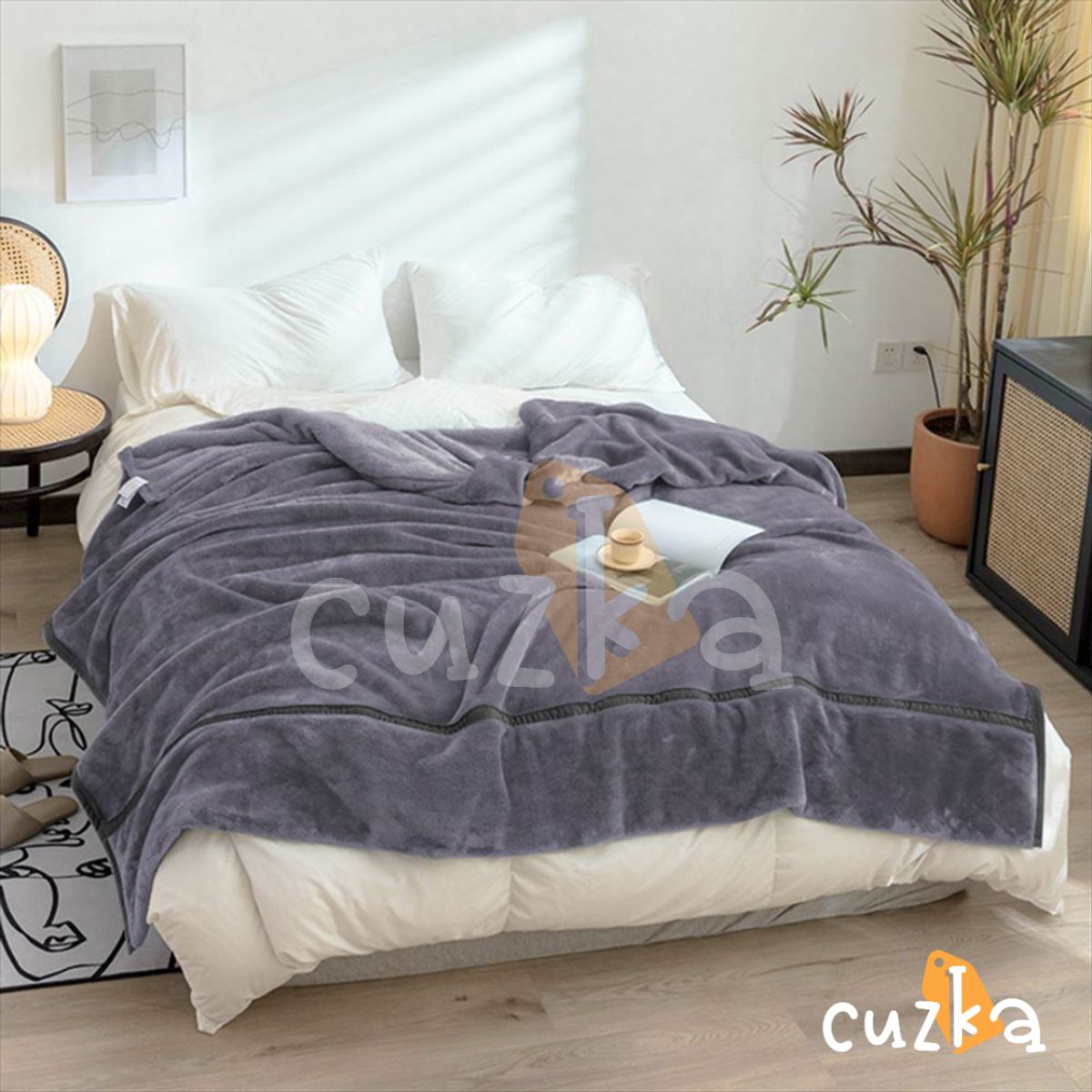 CASATEX - Manta Antialérgica Polar PREMIUM QUEEN Gray