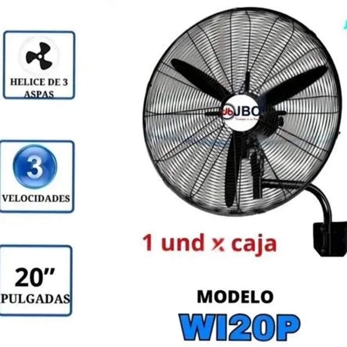 GENERICO - Ventilador De Pared JBO  W120P de 20 Pulgadas 130 WATTS