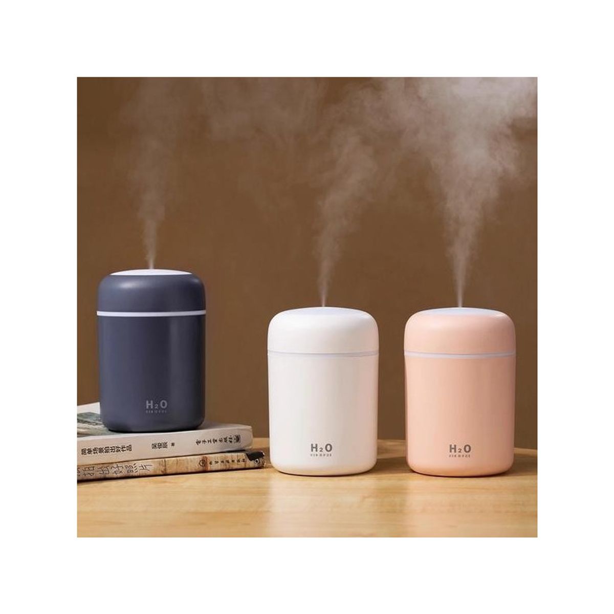GENERICO - Pequeño humidificador color blanco USB con luces + esencia de 12ml