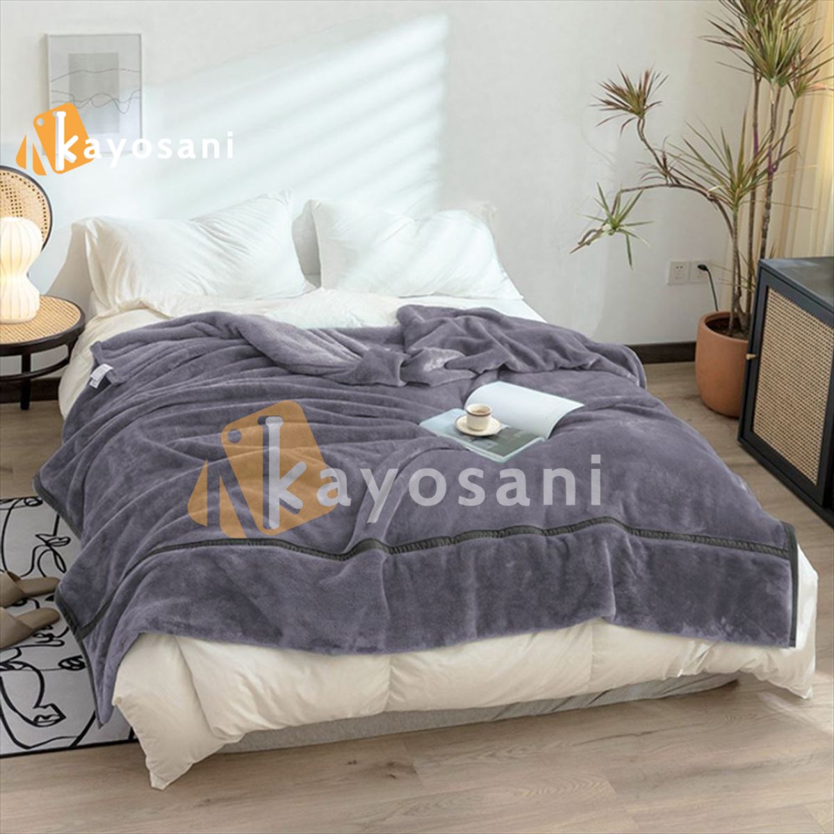 CASATEX - Manta Antialérgica Polar PREMIUM 2PLAZAS Gray