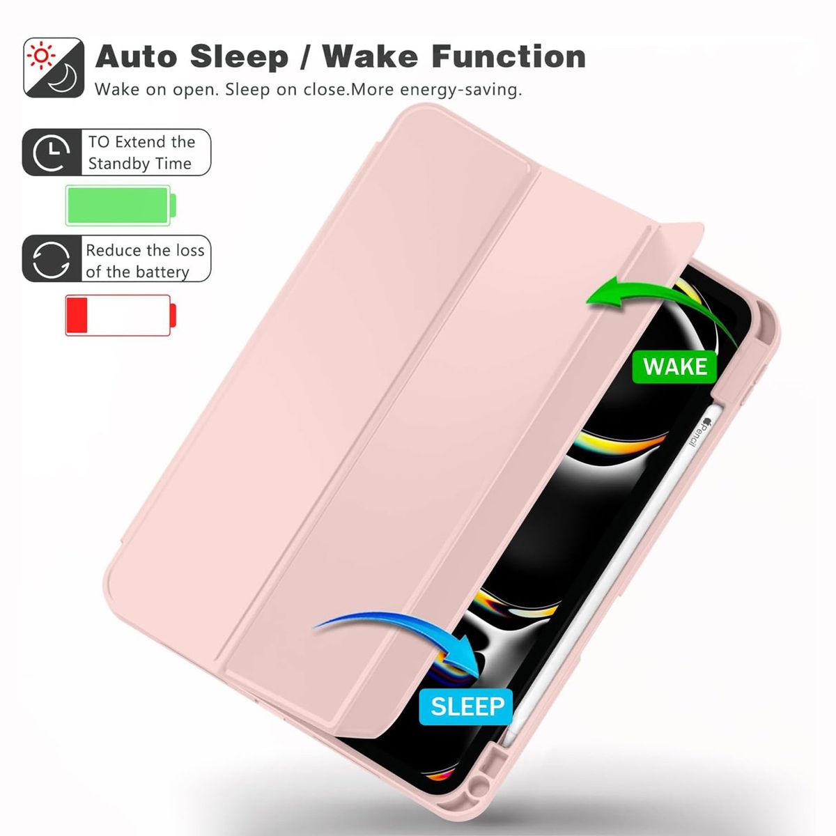 GENERICO - Funda Smart Case para iPad Pro 11 M4 (2024) - ROSA