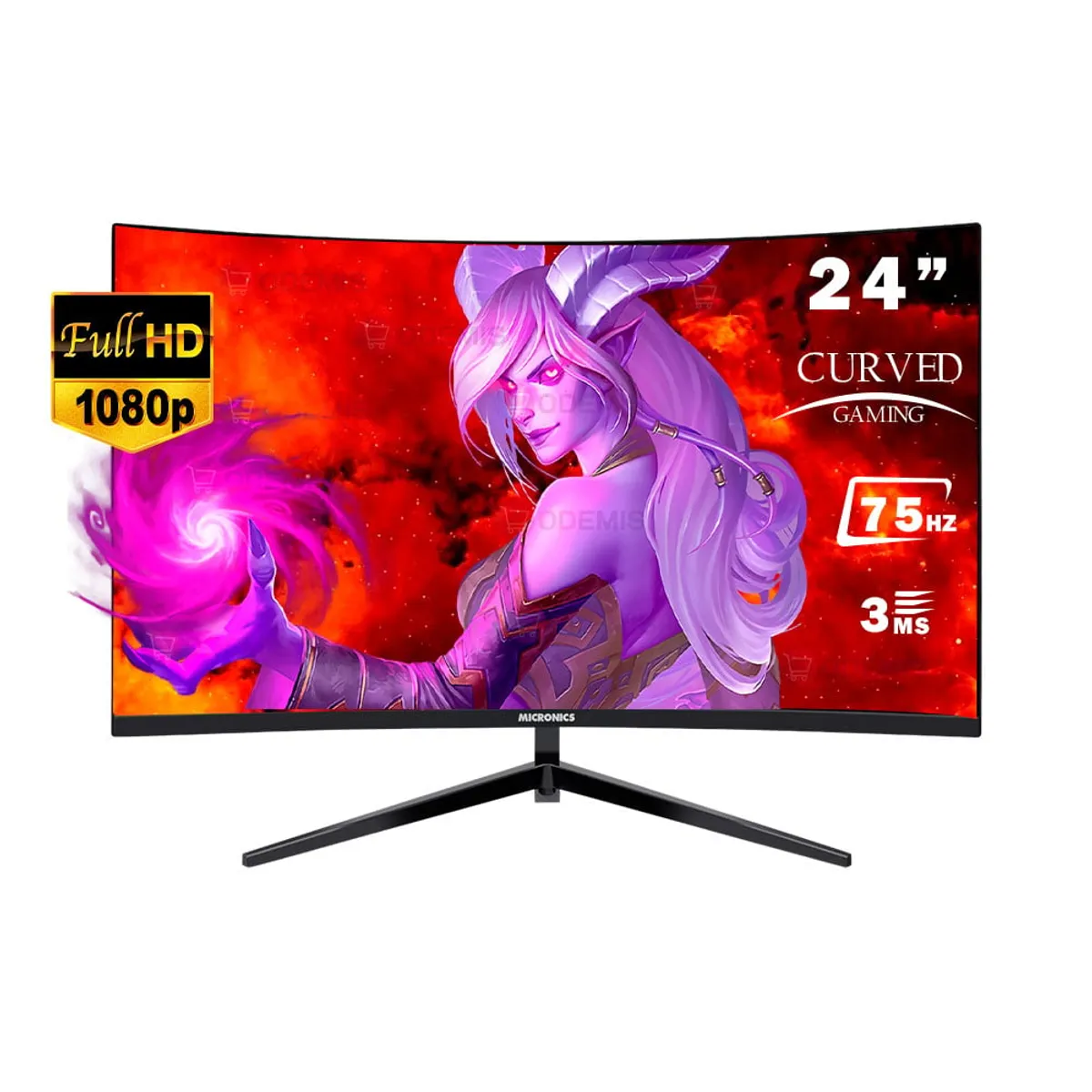 MICRONICS - Monitor Micronics Brickell 24 - MIC DG24FC-75 3MS 75HZ CURVO FHD